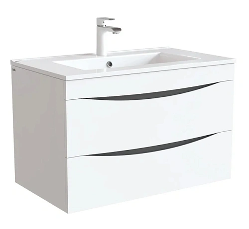 Тумба под раковину подвесная IDDIS Cloud 80 см белая - фото 1