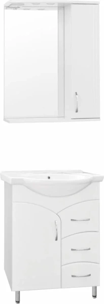 Тумба с раковиной напольная Style Line Эко Стандарт ЛС-00000104 66 см с ящиками (детальная фотография), в наличии