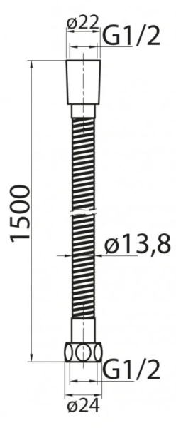 Шланг для душа Cezares CZR хром CZR-U-FMDC-150-01 (детальная фотография), шланги для душа