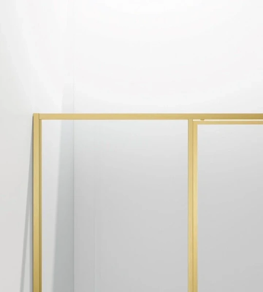 Душевой уголок Vincea Slim 120x90 см брашированное золото стекло прозрачное VSR-4SLP9012CLG (детальная фотография), стеклянные, угловые, без поддона