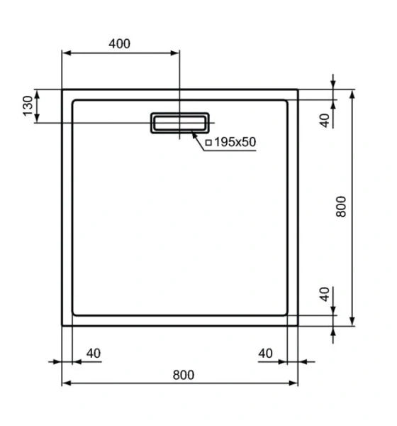 Душевой поддон Ideal Standard Ultraflat New 80x80 см белый T446601 (детальная фотография), низкие до 15 см