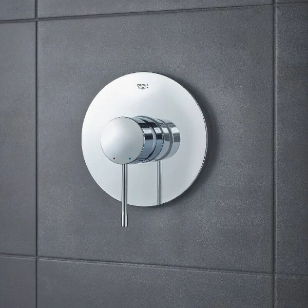 Смеситель для душа встраиваемый хром Grohe Essence New 24057001 (детальная фотография), современные, hi-tech