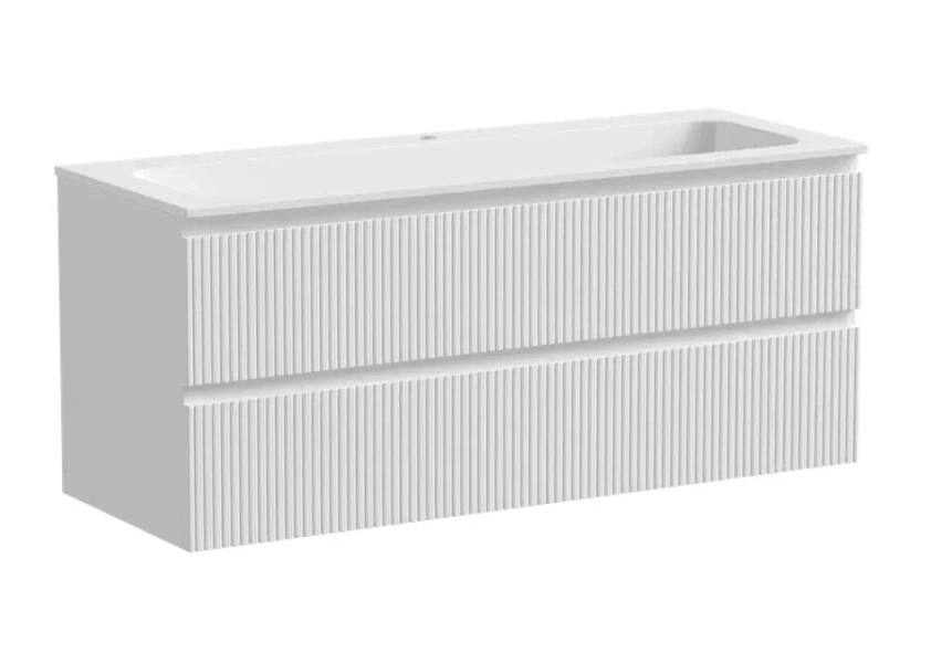 Тумба под раковину подвесная Sancos Snob T 120 см bianco SNT120W (детальная фотография), современная, hi-tech