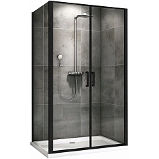 Душевой уголок Abber Sonnenstrand 100х80 см профиль черный