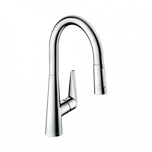 Смеситель для кухни Hansgrohe Talis хром 73851000 (детальная фотография), с поворотным изливом, c выдвижным изливом (лейкой)
