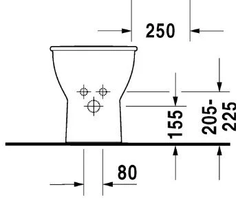 Биде напольное Duravit Darling New 2250100000 (детальная фотография), круглой формы