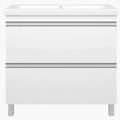 Тумба под раковину напольная Misty Ингрид 90 см белая - фото 1