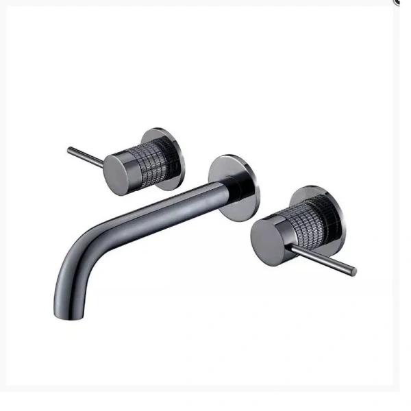 Смеситель для раковины Vincea Groove вороненая сталь VBFW-4G1GM (детальная фотография)