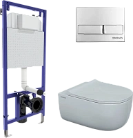 Унитаз с инсталляцией BERGES Ego кнопка L3