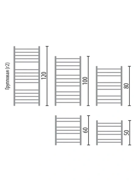 Полотенцесушитель водяной Ника Classic 80x60 см хром ЛП Г2 ВП 80/60 (детальная фотография), хром