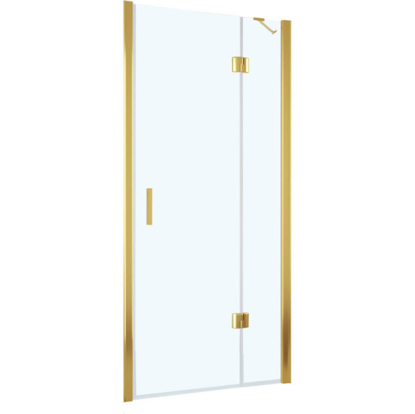 Душевая дверь профиль золотой стекло прозрачное Vegas-glass AFP TUR NOVO 120 09 01 R (детальная фотография)