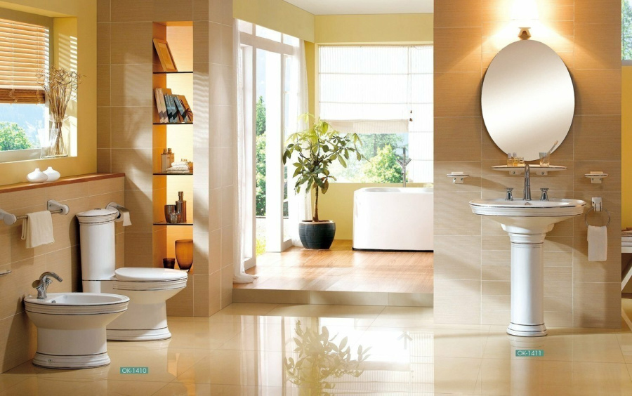 Раковина Ceramalux Luxe Classic 75 см белый/хром 1411 (детальная фотография), классические, ретро