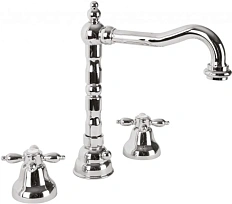 Смеситель для раковины Cezares Nostalgia-BLS2 на три отверстия, с донным клапаном