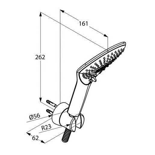 Душевой комплект Kludi Fizz черный матовый/хром 6775087-00 (детальная фотография), душевые комплекты, наборы
