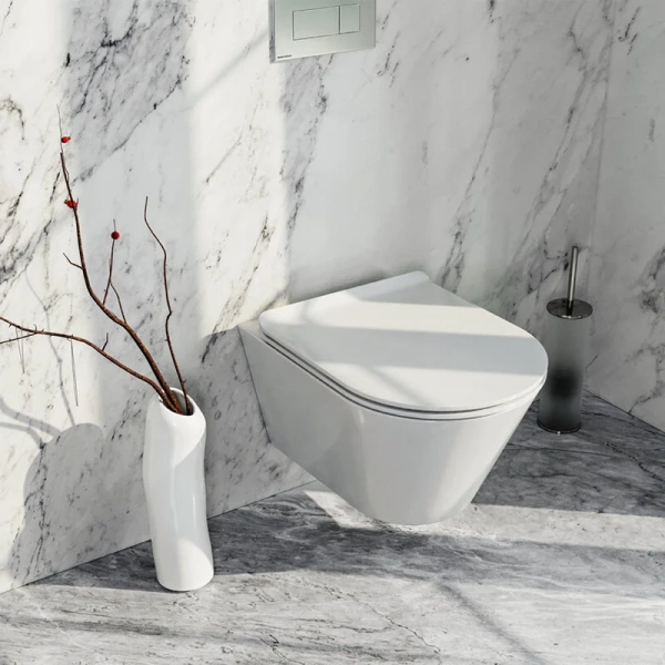 Унитаз подвесной Kerama Marazzi Plaza Modern безободковый PLMR.wc.02 (детальная фотография), без бачка, со скрытым бачком