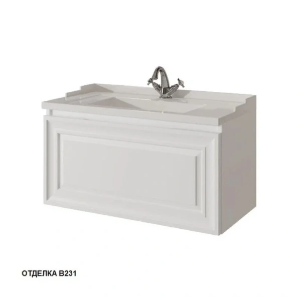 Тумба под раковину подвесная Caprigo Ponza-A 80 см Bianco 13512-В231 (детальная фотография)