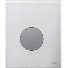 Клавиша смыва для писсуара, цвет стекла белый, цвет кнопки хром, Tece TECEloop 9242660