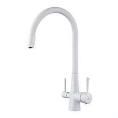 Смеситель для кухни Lemark Ursus белый