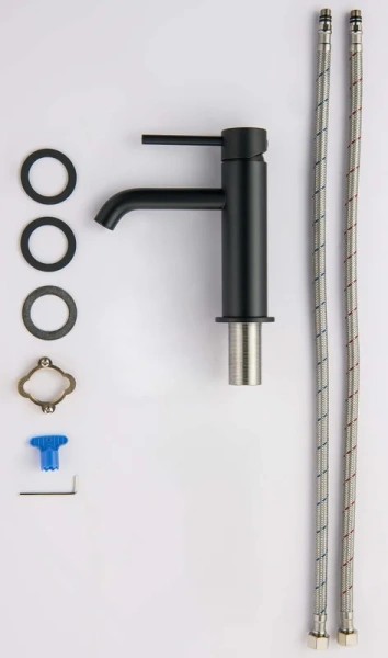 Смеситель для раковины Акватек Европа черный AQ1310MB (детальная фотография), черные