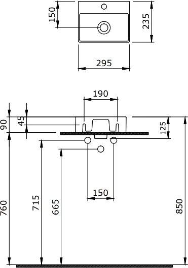 Раковина BERGES Small 30 см белая 182012 (детальная фотография), белые