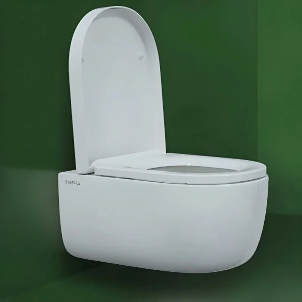 Унитаз подвесной BERGES Ego с микролифтом 082124 (детальная фотография), без бачка, со скрытым бачком