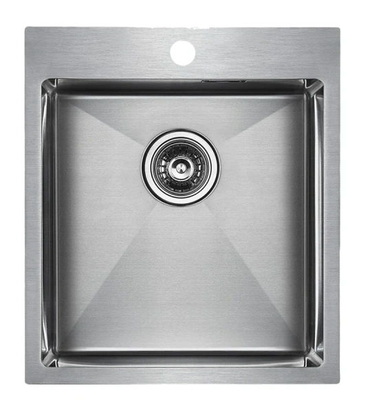 Мойка для кухни Paulmark Neckar 45 см нержавеющая сталь PM804551-BS (детальная фотография)