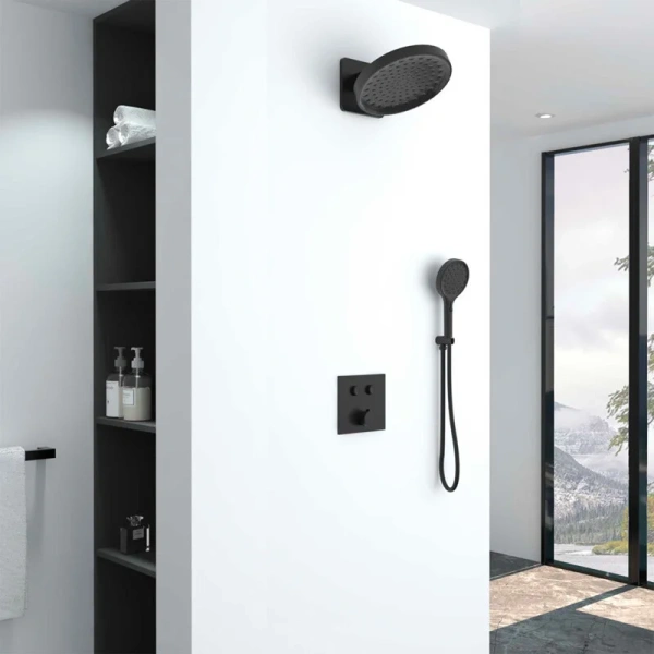 Душевой комплект Vincea черный VSFW-421I3MB (детальная фотография), душевые комплекты, наборы