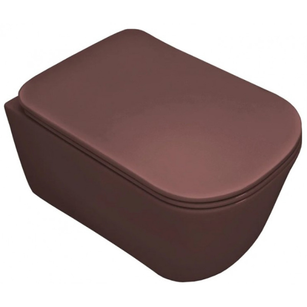 Унитаз подвесной Kerasan Tribeca borgogna matt 511475 (детальная фотография)