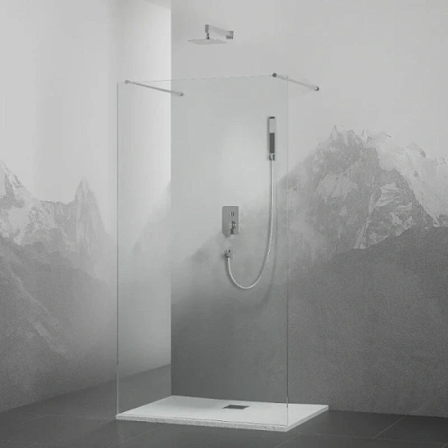 Душевая перегородка RGW Walk In WA-016 120 см профиль хром, стекло прозрачное - фото 1