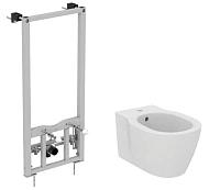 Биде с инсталляцией Ideal Standard Prosys Connect со скрытым креплением