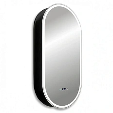 Зеркальный шкаф с подсветкой Abber Kontur 50 см черный