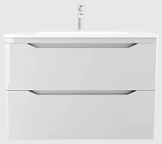 Тумба под раковину подвесная Style Line Марелла Люкс Plus 80 см белый глянец
