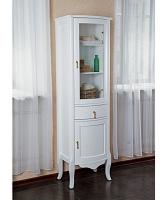 Шкаф-пенал, петли справа, цвет белый глянец, фурнитура золото, La Beaute Nora