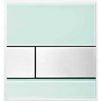 Клавиша смыва, цвет стекла зелёный, цвет кнопки нержавеющая сталь, Tece TECEsquare Urinal 9242804