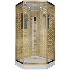 Душевая кабина Niagara Luxe 90х90 см золото