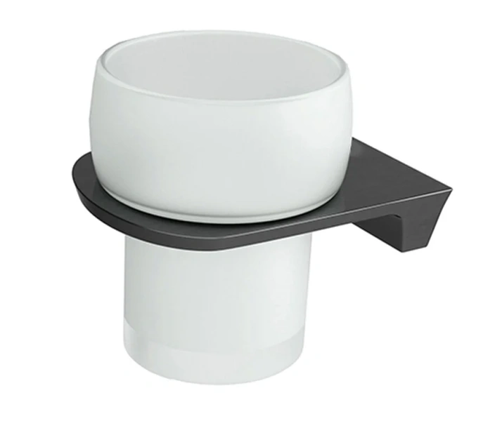 Стакан для ванной WasserKRAFT Wiese оружейная сталь K-8928 (детальная фотография)