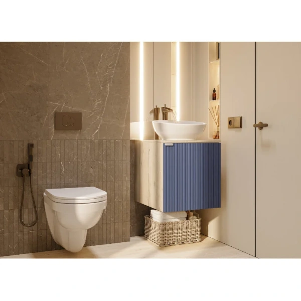 Раковина Sanita Luxe Art 40 см круглая WB.CT/Art/40-N.Cut/WHT.G/S1 (детальная фотография), накладные (на столешницу)