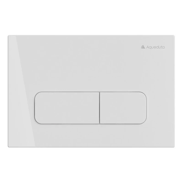 Унитаз с инсталляцией Aqueduto CONE Plus клавиша белая глянцевая AQDS137T (детальная фотография), с инсталляцией index_1