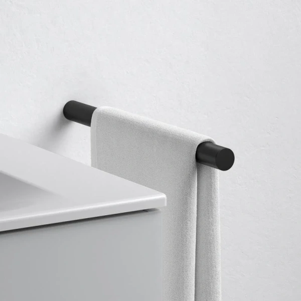 Полотенцедержатель Keuco Reva черный матовый 12820370000 (детальная фотография), металлические