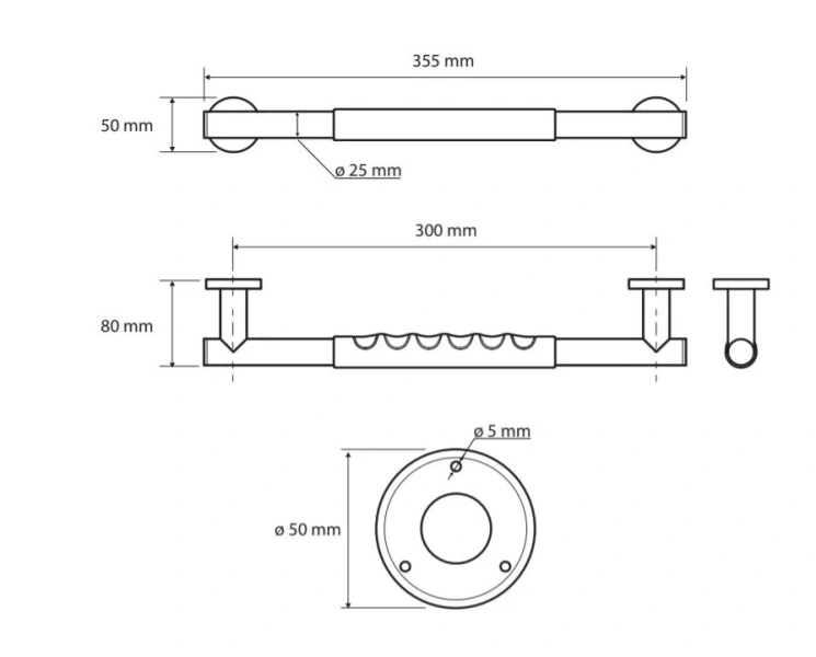 Поручень для ванной Bemeta Omega резина 104507661 (детальная фотография), современные, hi-tech