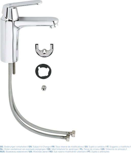 Смеситель для раковины Grohe Eurosmart Cosmopolitan однорычажный хром 23327000 (детальная фотография), хром