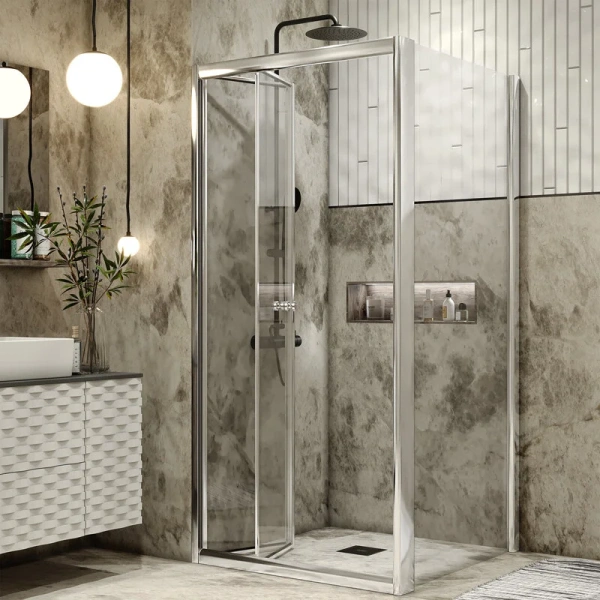 Душевой уголок Grossman Alba 80x80 см складывающаяся дверь GR-8080Al2 (детальная фотография), 80х80