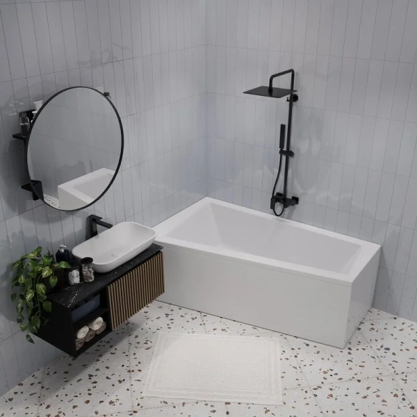 Ванна акриловая 1Marka Thomas 01том1710л / 01том1710п, 170 x 100 см, левая/правая, белый (детальная фотография), 170 см