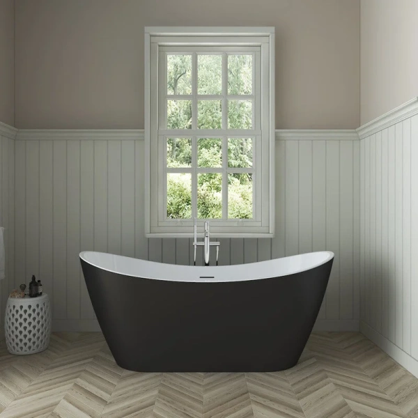 Ванна акриловая Corpa Nera Paganini CN130118, 170 х 80 см, черный матовый (детальная фотография), отдельностоящие