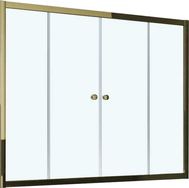 Душевая шторка на ванную профиль бронза стекло прозрачное Vegas-glass Z2V 170 05 01 (детальная фотография)