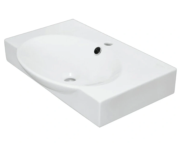 Раковина Sanita Luxe Infinity 65 см прямоугольная WB.FN/Infinity/65-C/WHT.G/S1 (детальная фотография)