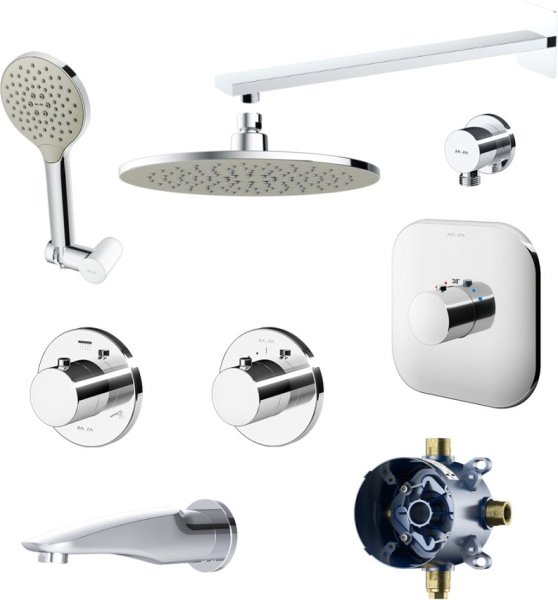 Душевой комплект Am.Pm на 3 потребителя FM0060000 (детальная фотография)