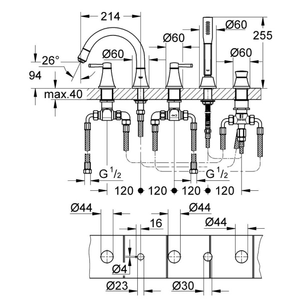 Схема (детальная фотография), хром, хром-золото