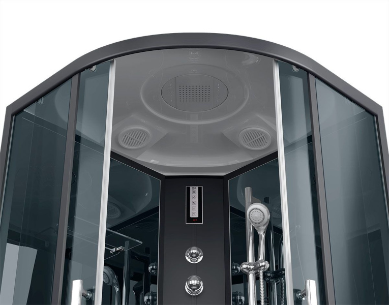 Душевая кабина Erlit Eclipse 100x100 см с гидромассажем ER5710P-C24 (детальная фотография), с раздвижными дверьми