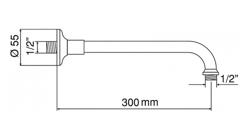 Излив для душа Cezares CZR золото 24 карат CZR-U-TDA-30-03/24 (детальная фотография), в наличии
